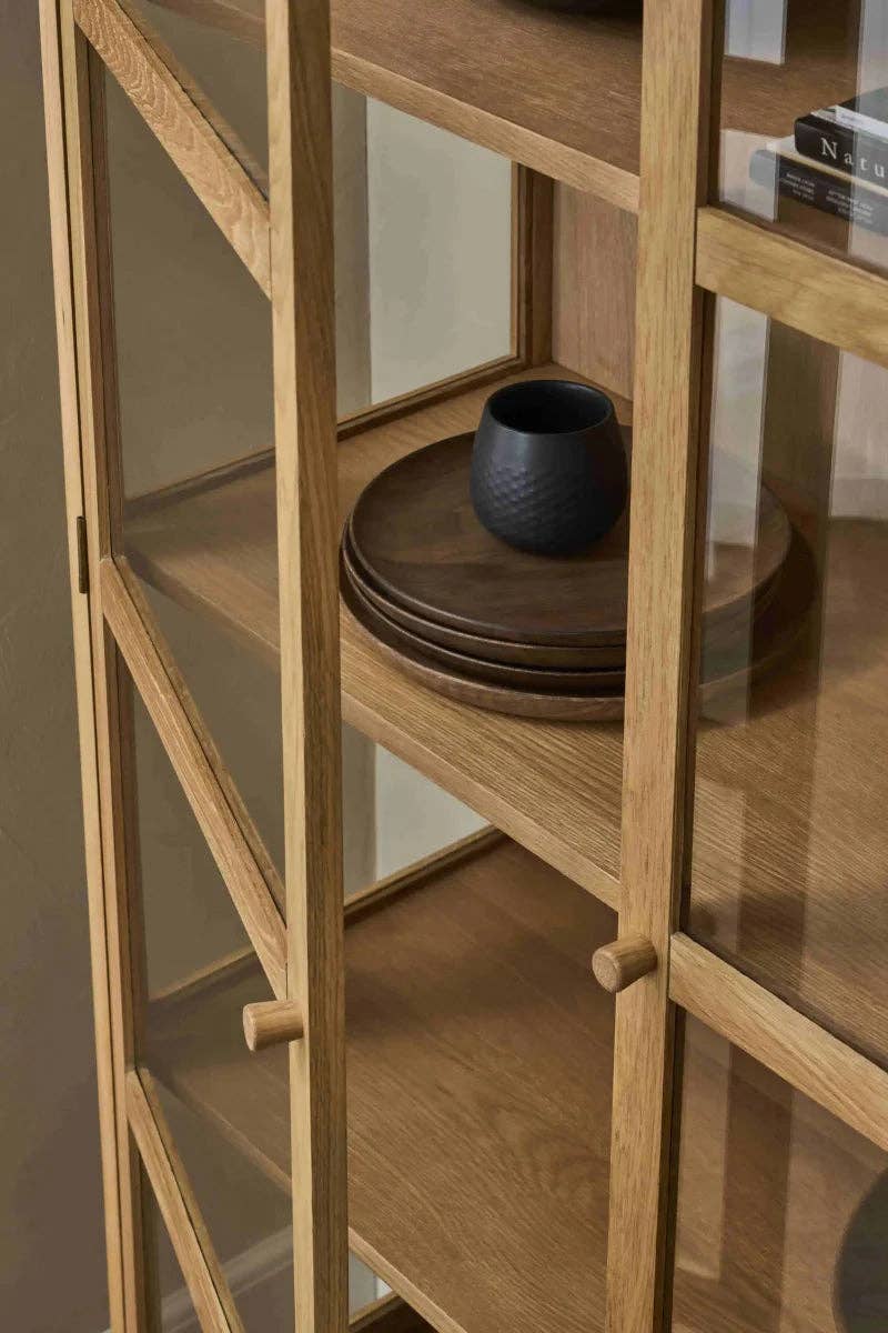 Furnhouse - Wholesale Cabinet - 2-Door Display Cabinet Svendborg - Natural Oak2