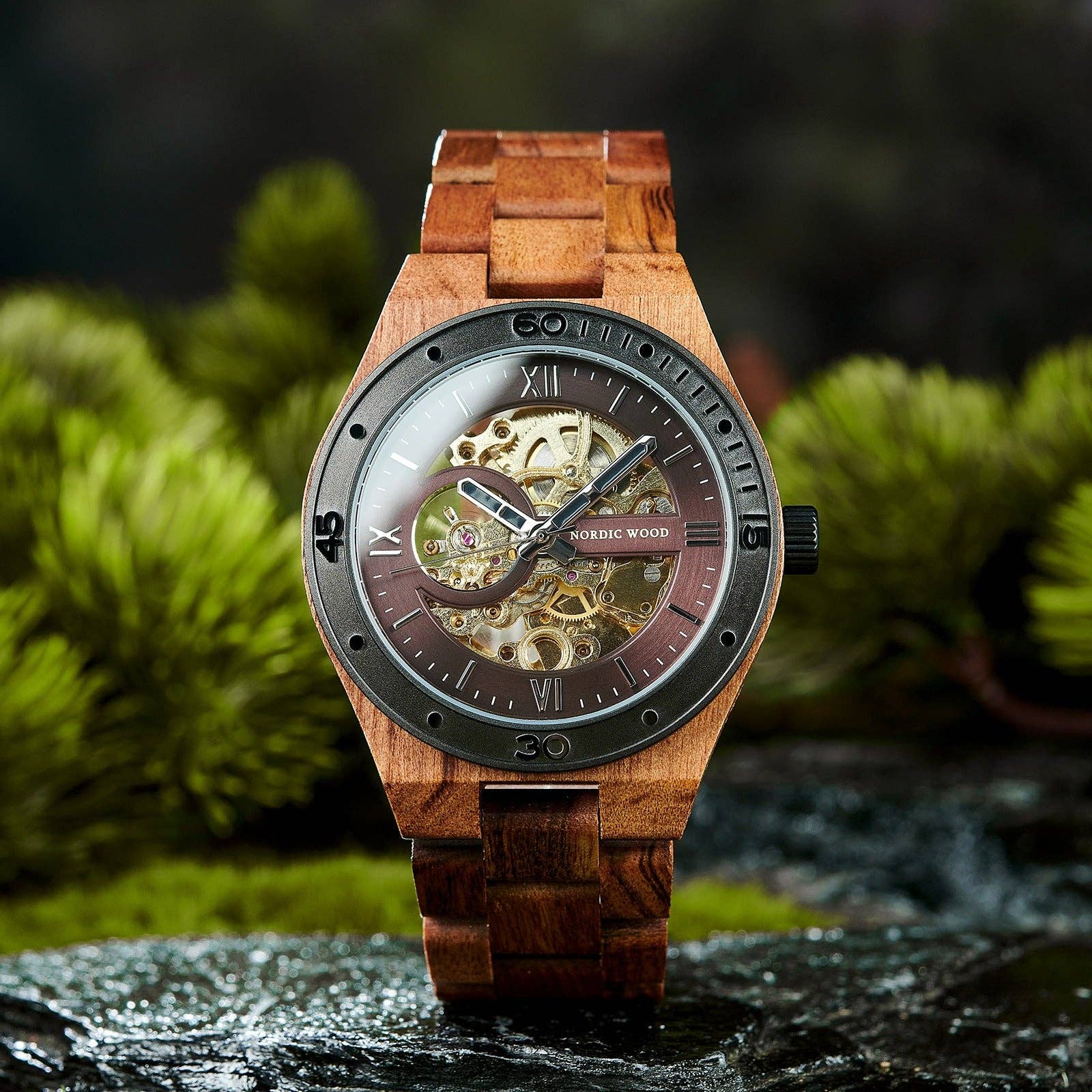 Nordic Wood - Venta al por mayor Reloj de pulsera - Hombre - Koa Tigerwood3