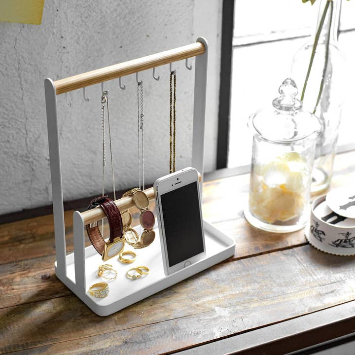 Yamazaki Home - Wholesale Jewelry Stand & Display - Tosca Jewelry + Accessory Display - Steel + Wood2