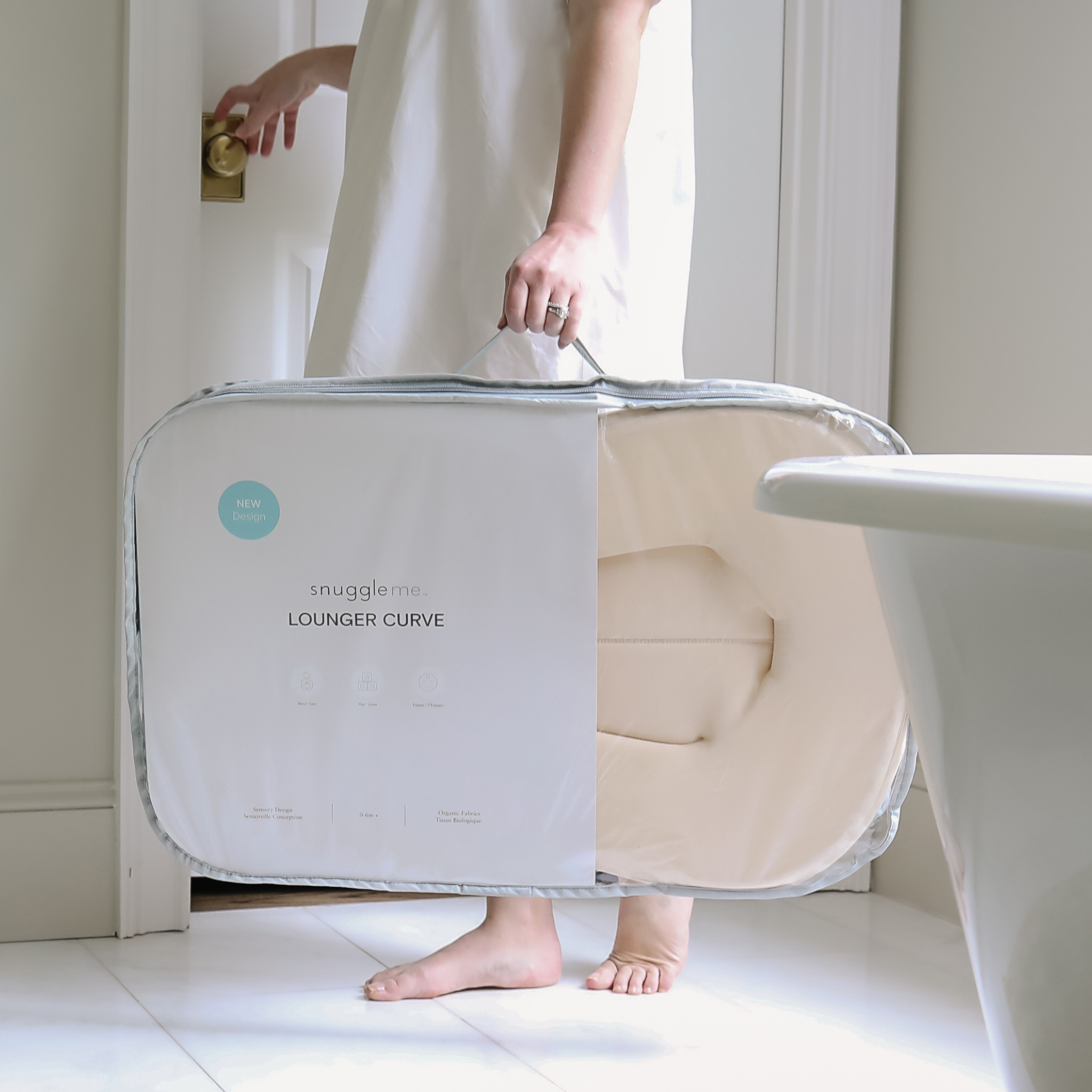 Snuggle Me Organic - Wholesale Lounger - Baby - Lounger Curve | Natural3