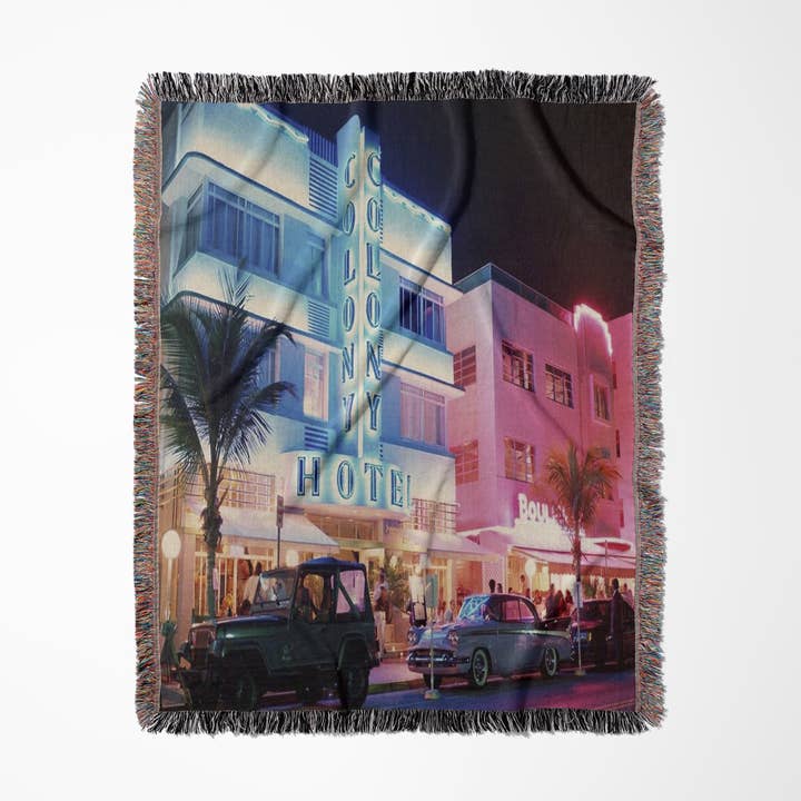 3dRose - Wholesale Throw Blanket - 3dRose, South Beach Miami, Blanket0