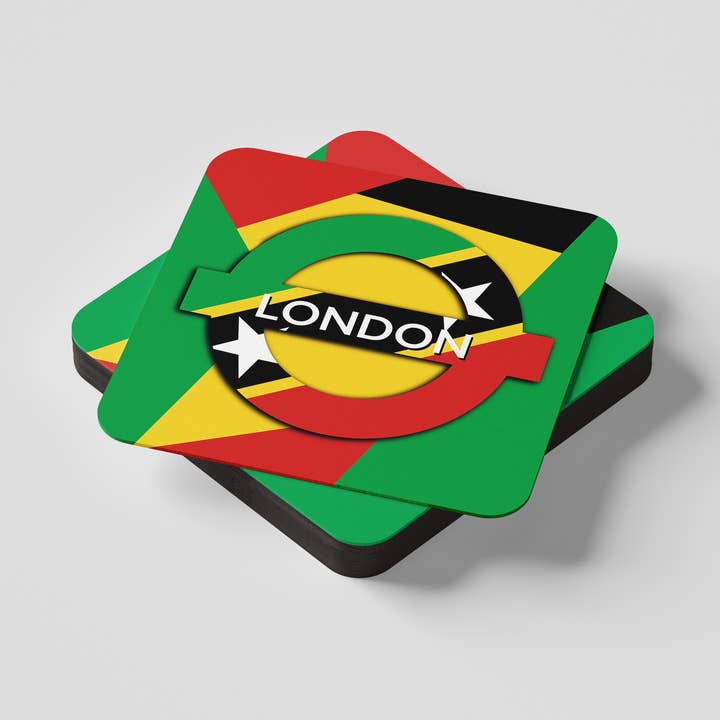St. Kitts und Nevis London Underground Untersetzer für den Großhandel von FNIC designs