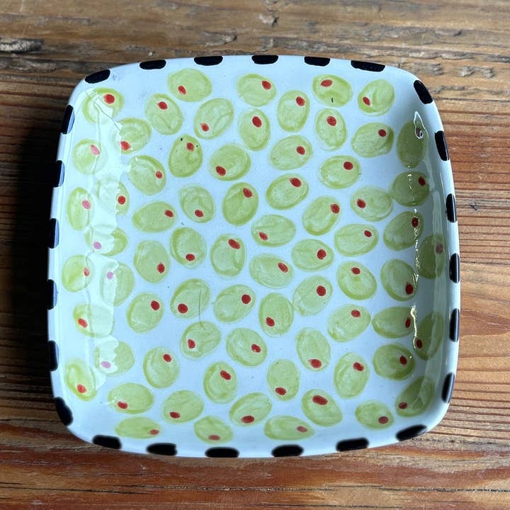 Square Olive Mini Bowl for wholesale by Kricket Lane Designs