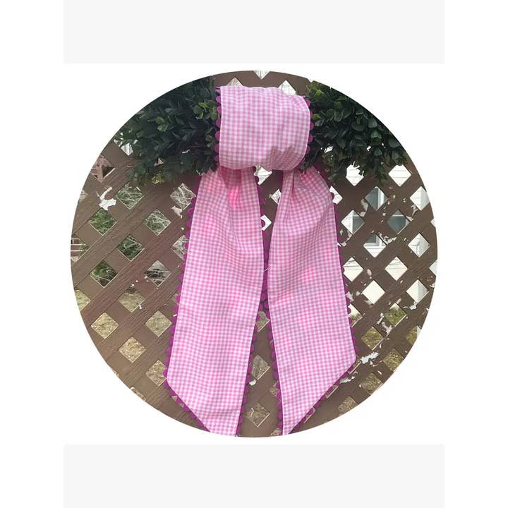 Skräddarsydd Gingham-sash med kantband för wholesale av THE ROYALTY COLLECTION