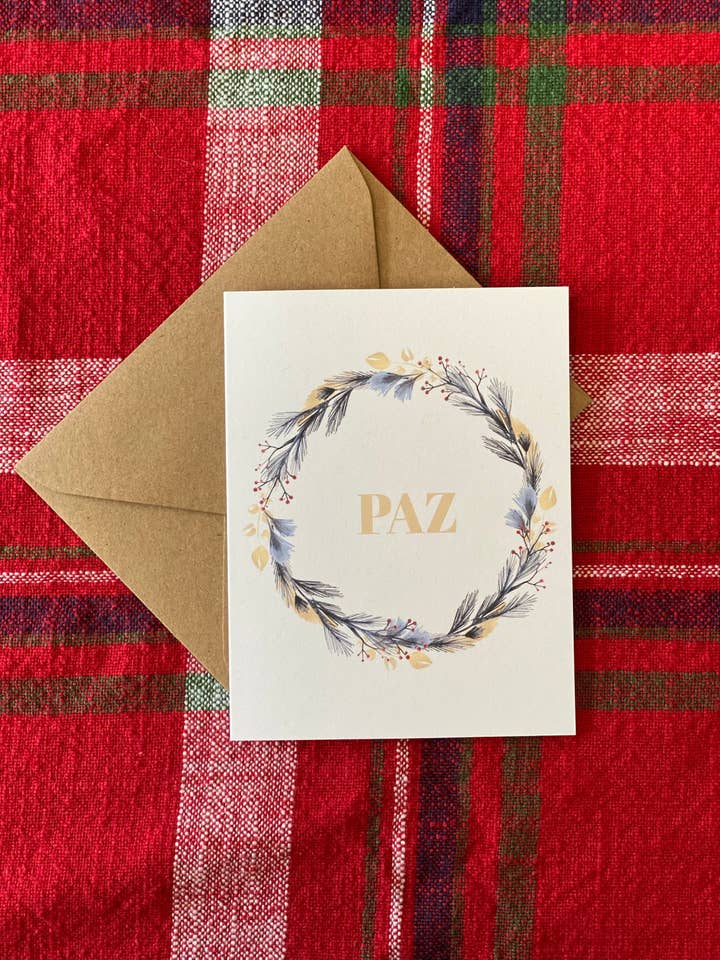 Spanish Christmas Card | Paz, Peace | Christian Spanish Card for wholesale by The Butter and Honey Co.