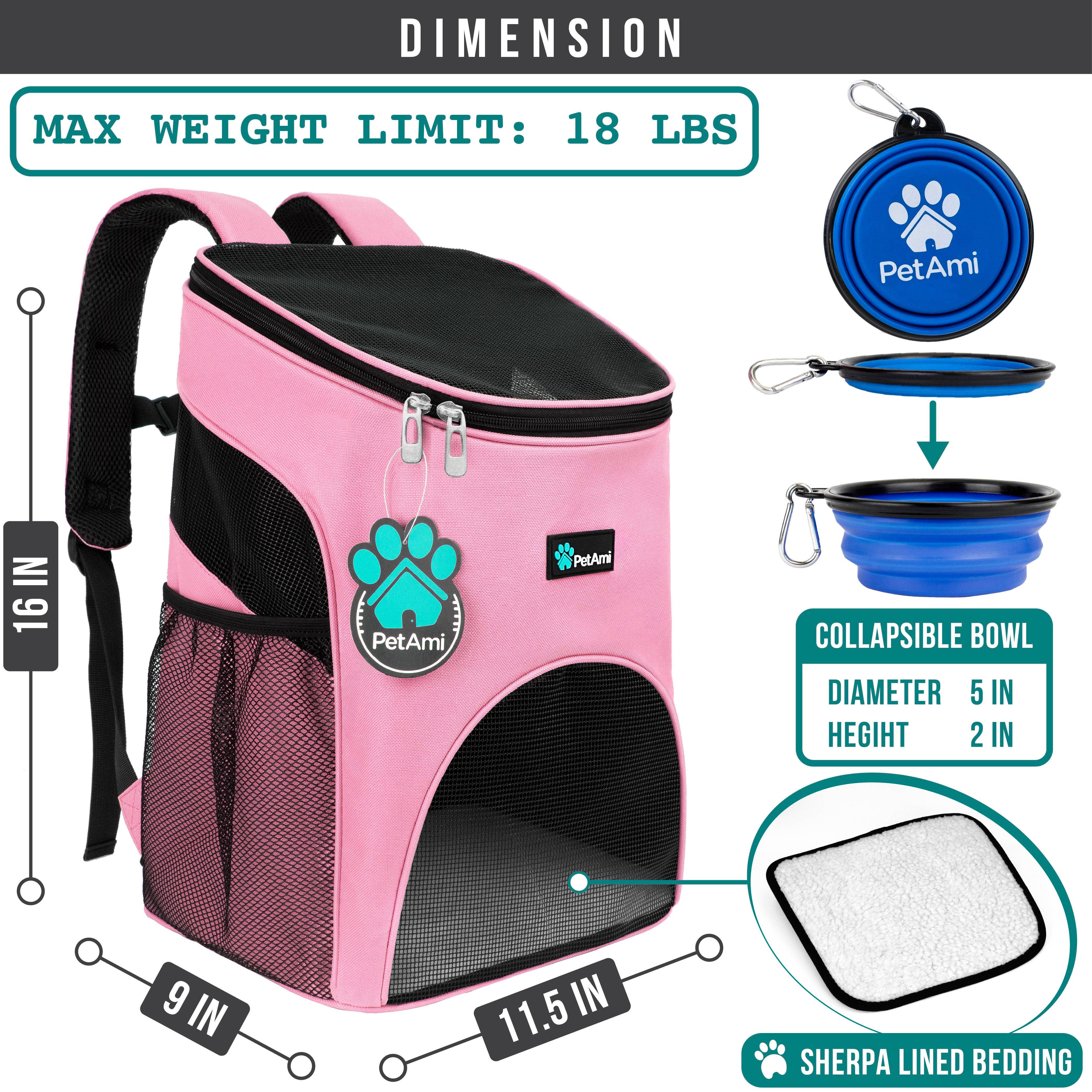 PetAmi - Vente Caisse de transport – chat et chien - Sac à dos pour animal avec entrée unique classique8