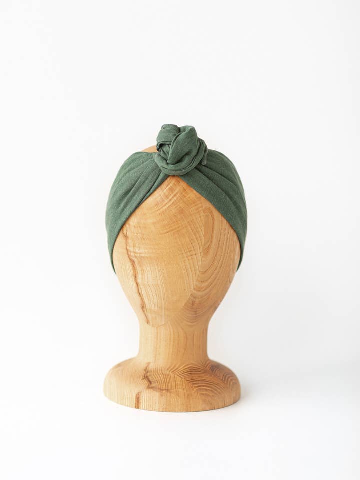 Linen Pine Green Twistband for wholesale by Looks by Luks