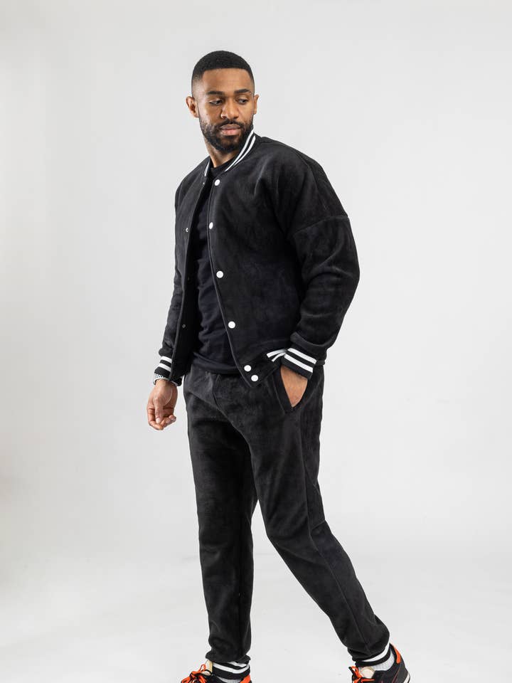 Zayne Paris - Wholesale Trainingspak - Heren - E479-1 set fluwelen jas+joggingbroek0