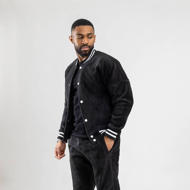 Zayne Paris – wholesale Träningsoverall – Herr – E479-1 mjukisset i sammet, jacka och joggingbyxor