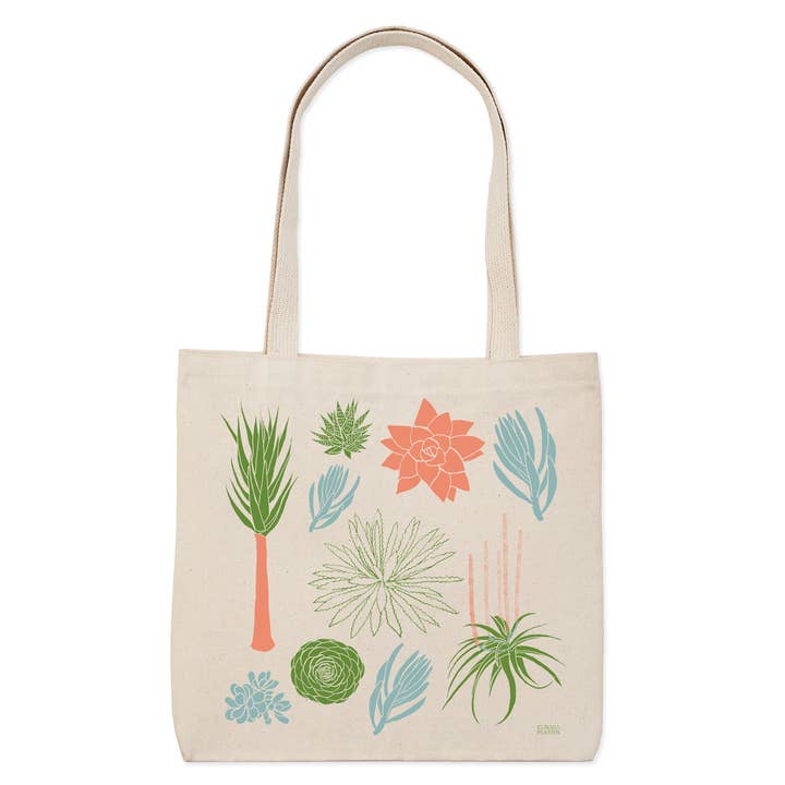 Succulent Everyday Tote for wholesale by Claudia Pearson