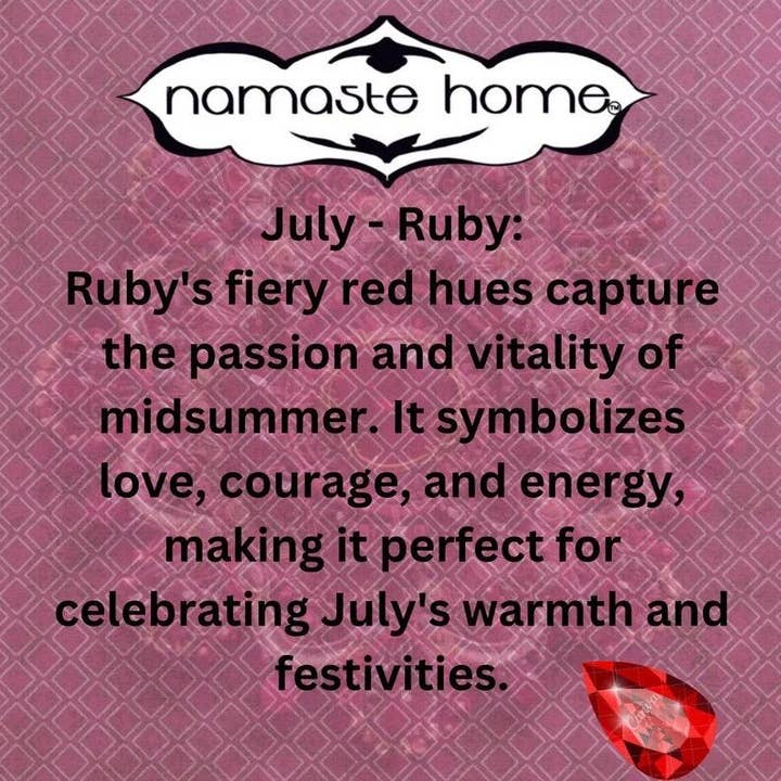 Namaste Home - Wholesale Bath & Body Set - July Birthstone Spa Set, Pampering Gift Set, Gift for Mom, Daughter, Ruby Birthstone, Sage Smudge, Candle, Soap, Bath Bo3