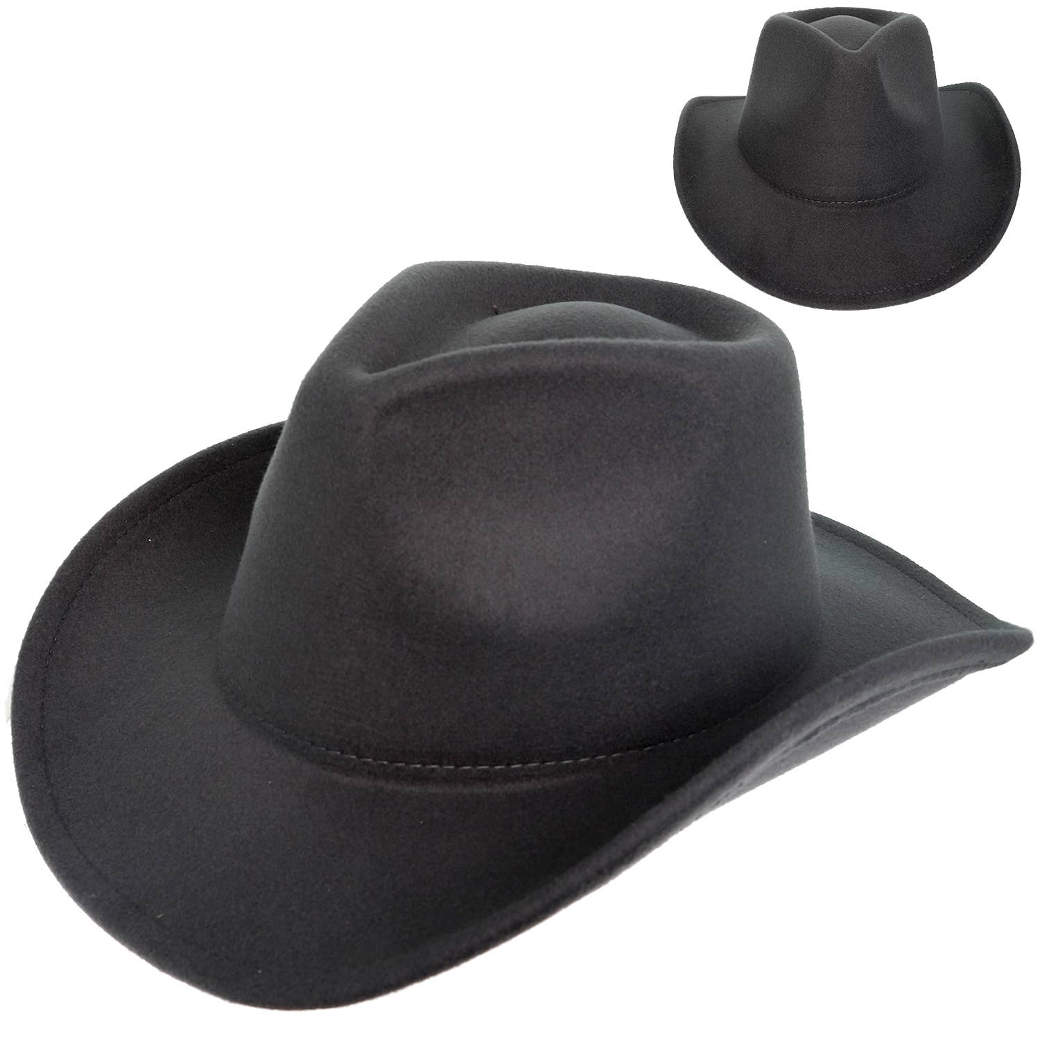 SP Sophia Collection - Wholesale Cowboy Hat - Women's - Fashion Western Felt Wide Up Brim Cowboy Hat 17