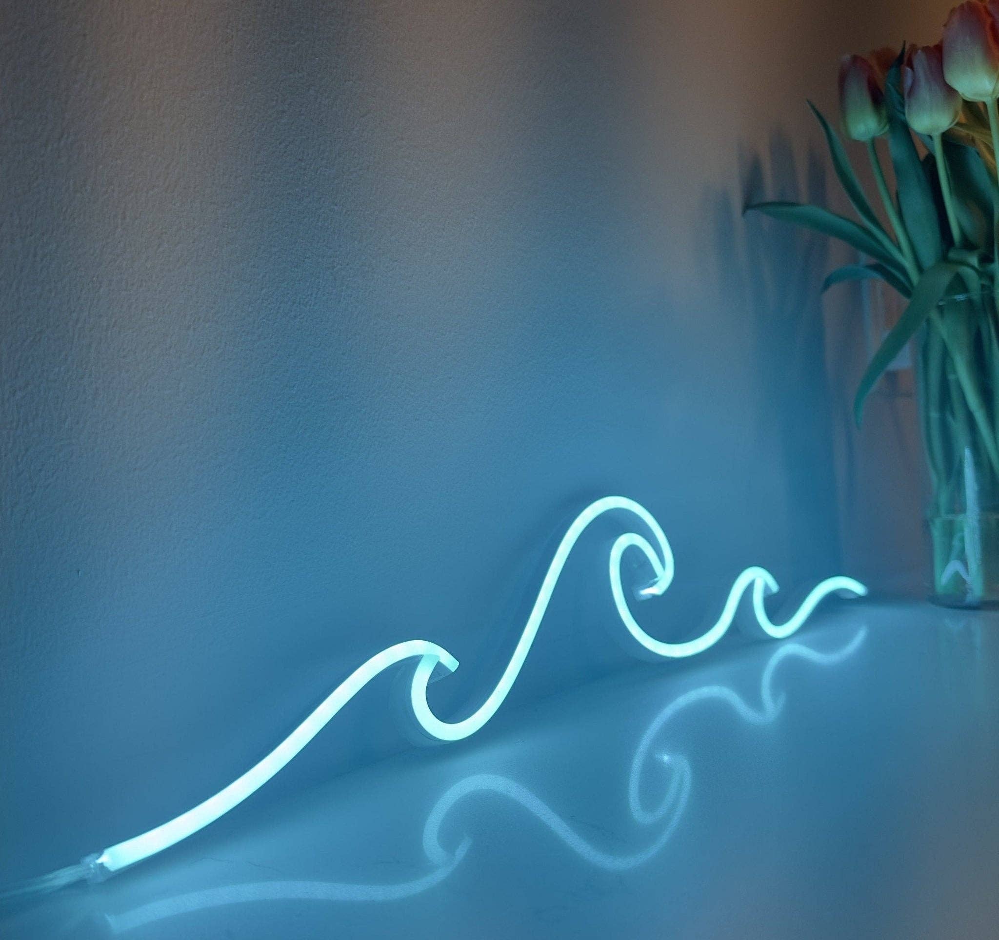 CityNeon - Wholesale Neon Sign - Ocean Wave Neon Sign - Sea LED Neon Light - Water Nature Bedside Custom Lamp - Bedroom Nursery Wall Decor4