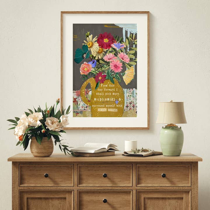 Kelly Rae Roberts - Wholesale Art Print - Pick More Wildflowers - Print2