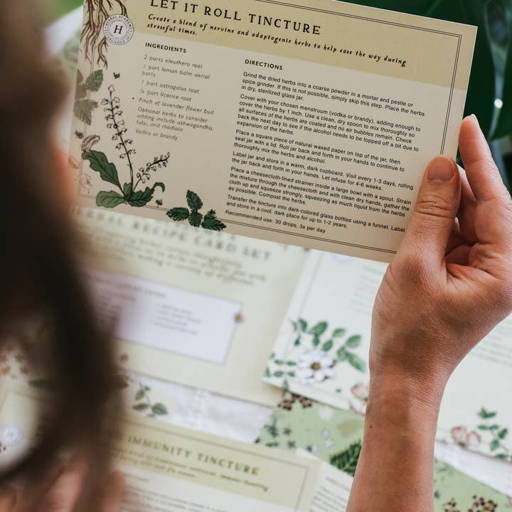 Herbal Academy - Wholesale Recipe Card - Herbal Recipe Cards - Set of 25
