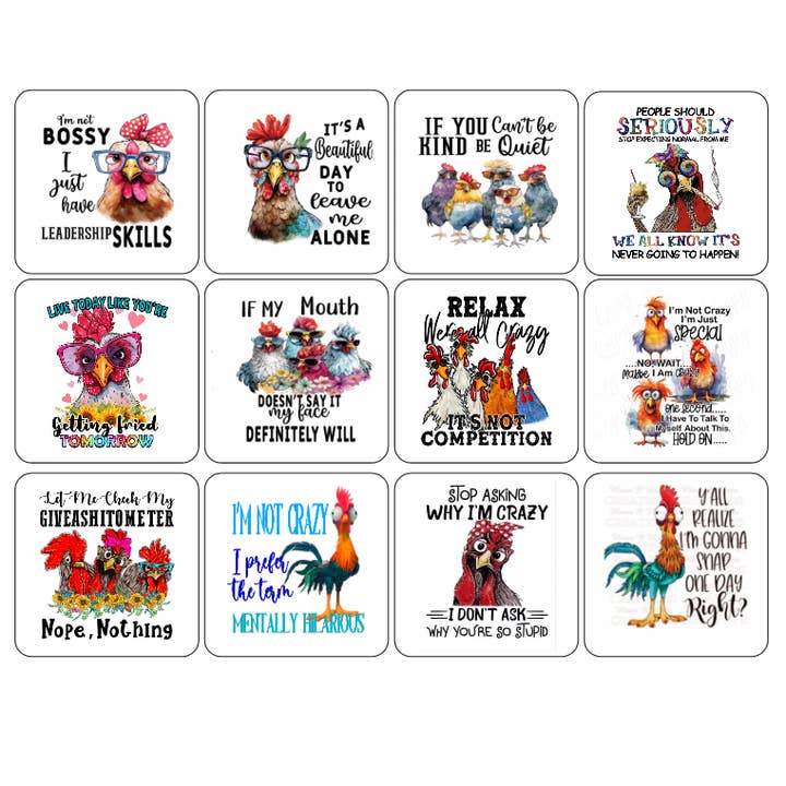 Chicken Magnet Board Set for wholesale by Cut-n-rust LLC
