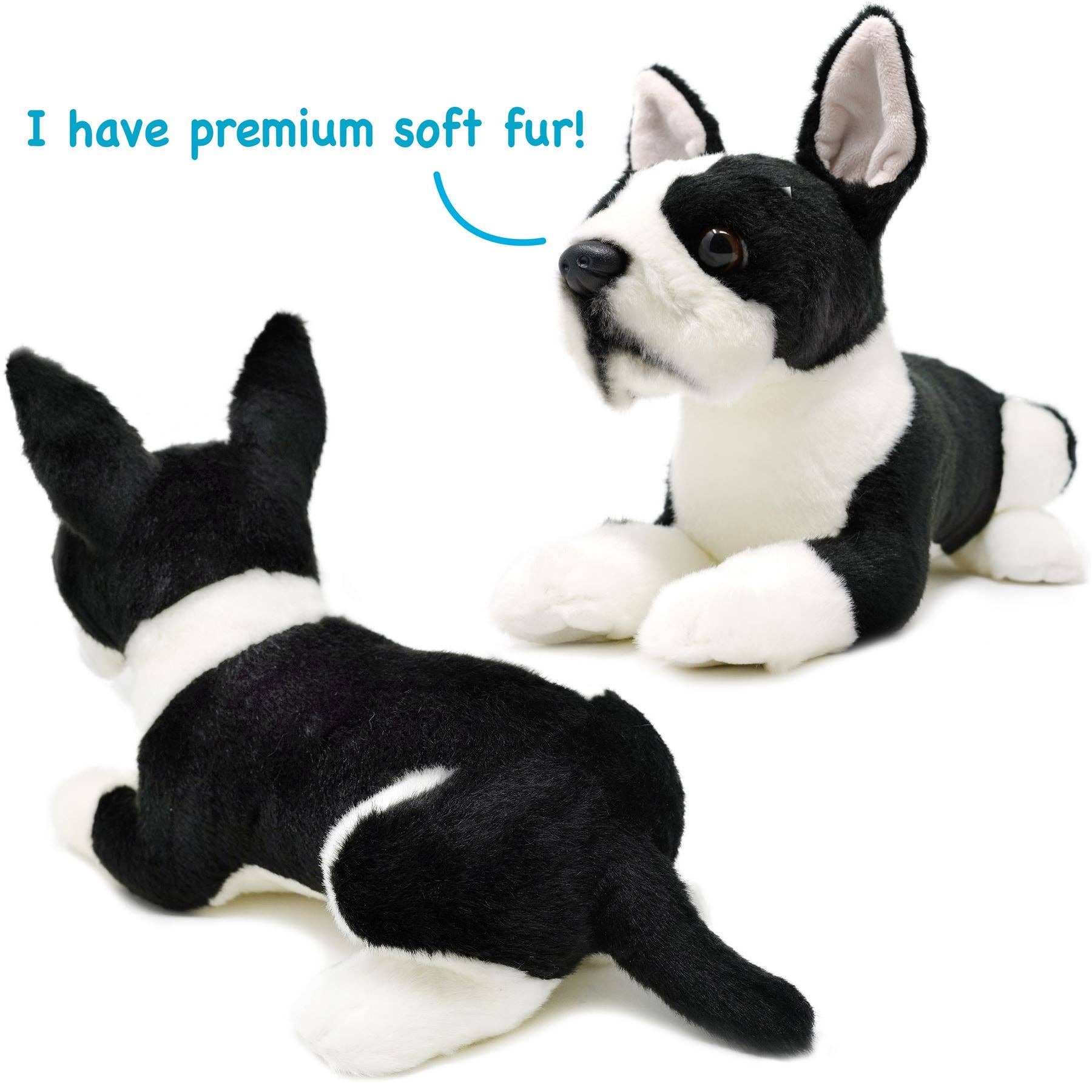 VIAHART Toy Co. - Wholesale Stuffed/Plush Toy - Kids & Baby - Baxter The Boston Terrier | 13 Inch Stuffed Animal Plush3
