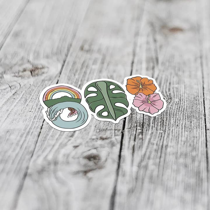 Sunshine + Saltwater - Wholesale Sticker - 808 (Hawaii) | Small Sticker