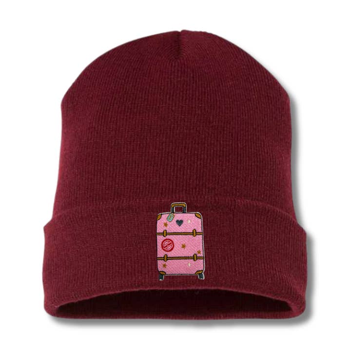 Luggage Beanie | Customizable | NYC Gifts for wholesale by Fusion Artsy