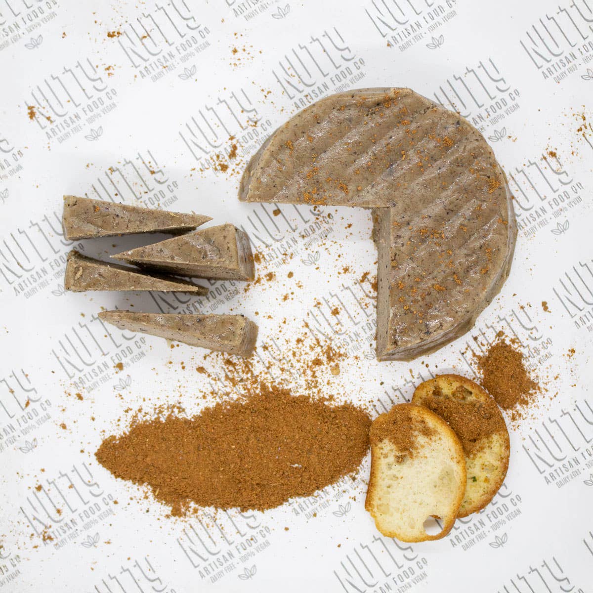 Nutty Artisan Foods SL – wholesale Cheese – Aged Pumpkin Spice 165g - Plant Based - Vegan1