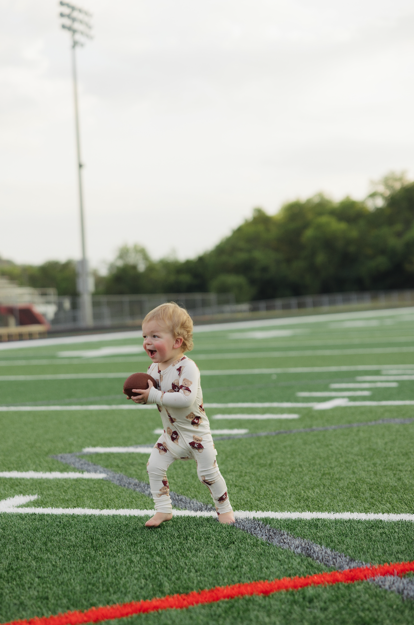 Lil Krew &amp; Co - Wholesale Slaappak - Baby - Vintage Teddy Bamboe Rits Pyjama&#x27;s1