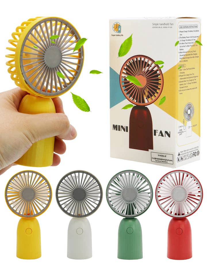 Matte Two Tone Portable Electric Fan - 12 pcs for wholesale by Cap Zone