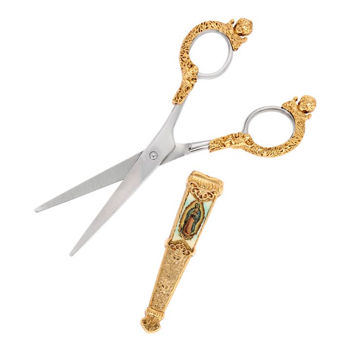 Symbols Of Faith Our Lady Of Guadalupe Cherub Scissors for wholesale by 1928 Jewelry