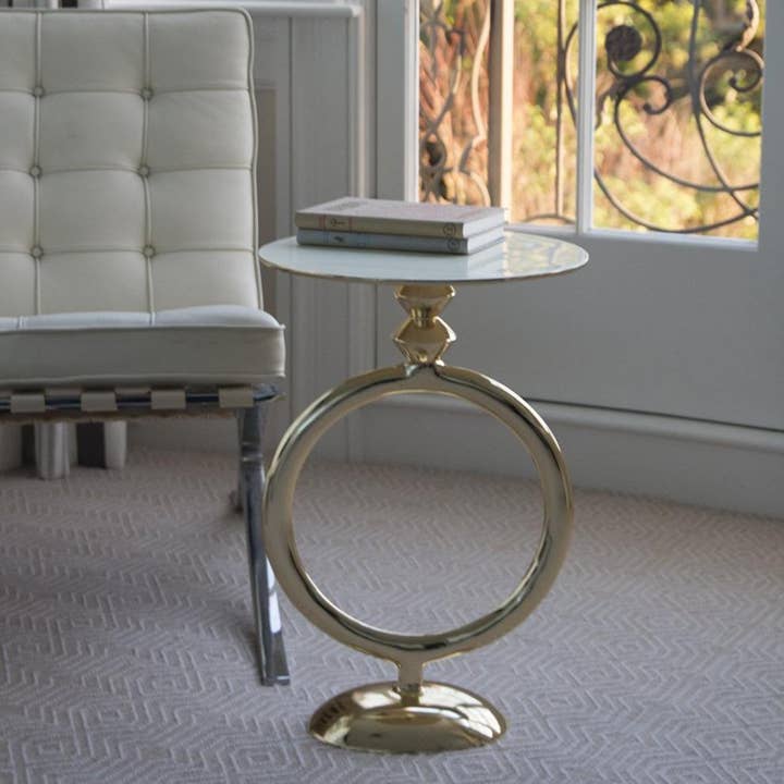 Accent Table 'O' Gold for wholesale by LUNARES