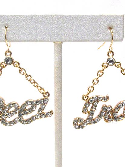 (Q581) KRYSTAL NICKI MINAJ BEEZ ØRERING for engroshandel hos Jewelry Max