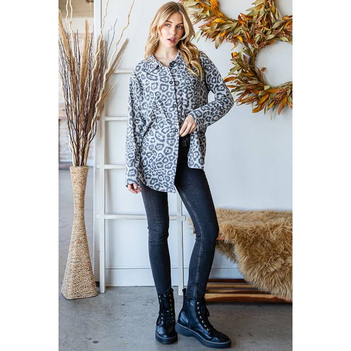 CAMISAS COM BOTÃO DE IMPRESSÃO ANIMAL por atacado de Reborn J