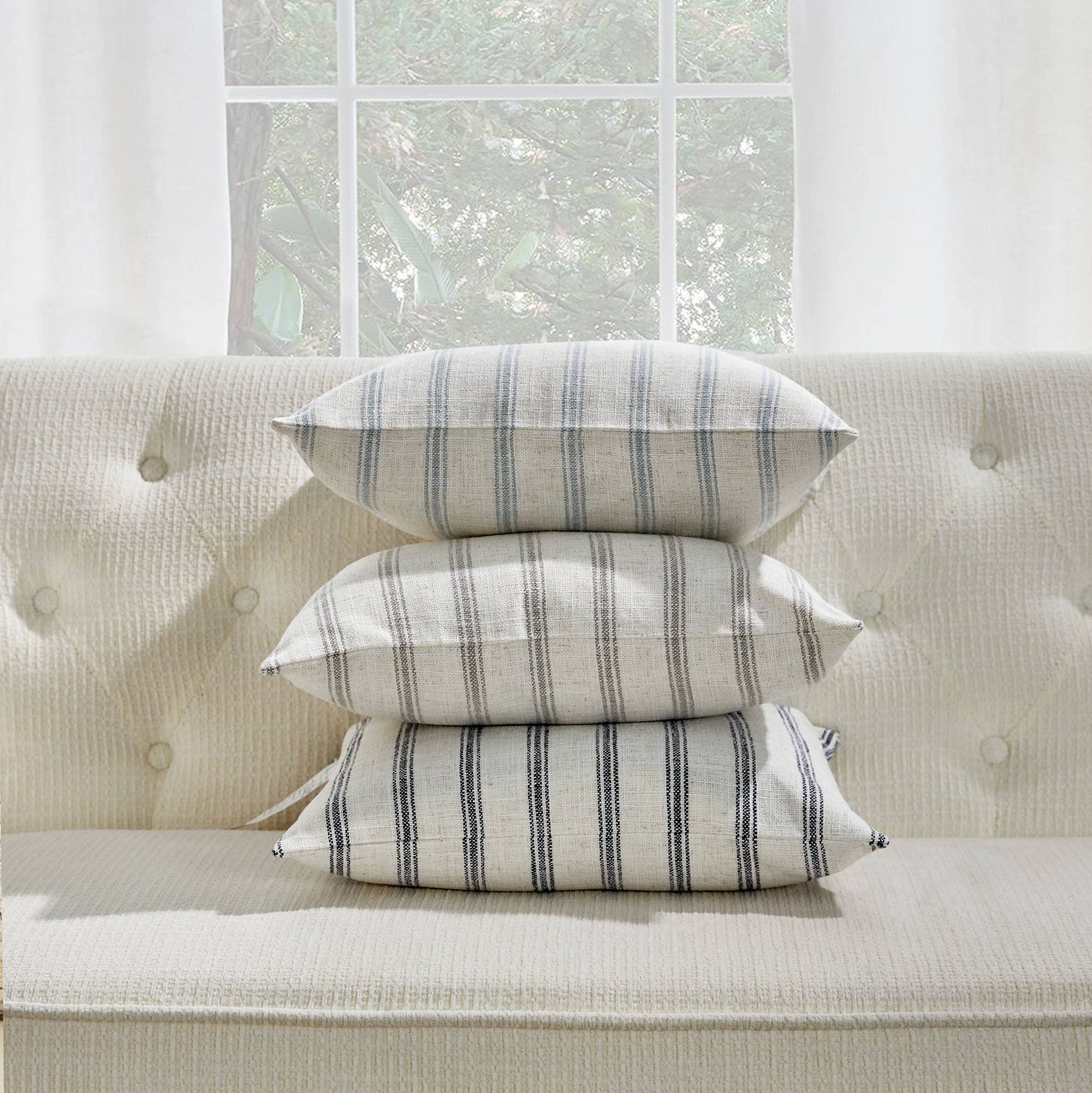 HUIRESOURCE – wholesale Throw/decorative pillow – French Stripe Throw Pillows  3 colors, 7 sizes and more8