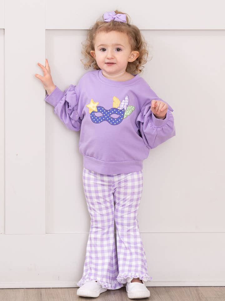 Masked Magic Embroidered Bell Bottom Outfit for wholesale by Marie Nicole Clothing