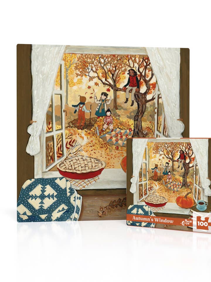 Autumn's Window Mini - 100 Piece Mini Puzzle for wholesale by New York Puzzle Company