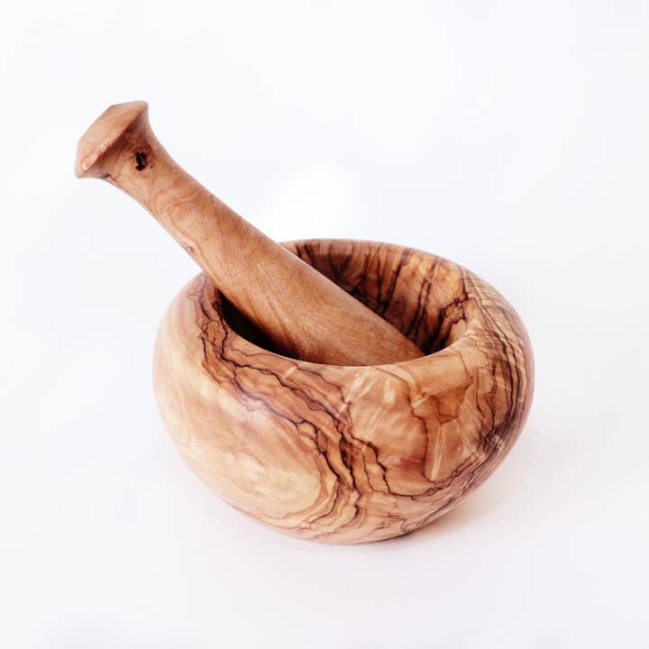 Carthage Trade Gallery - Vente Mortiers et pilons - Mortier et pilon en bois d'olivier