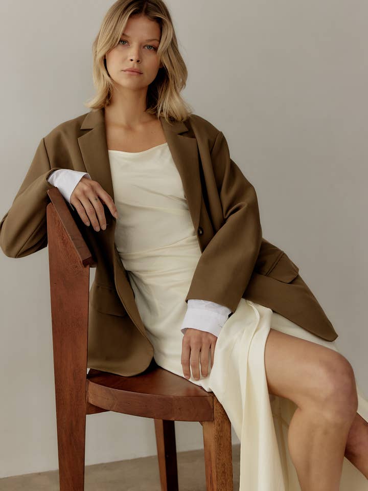 All Row - Wholesale Blazer - Women's - The Sally Jacket | Oversized Layered Blazer1