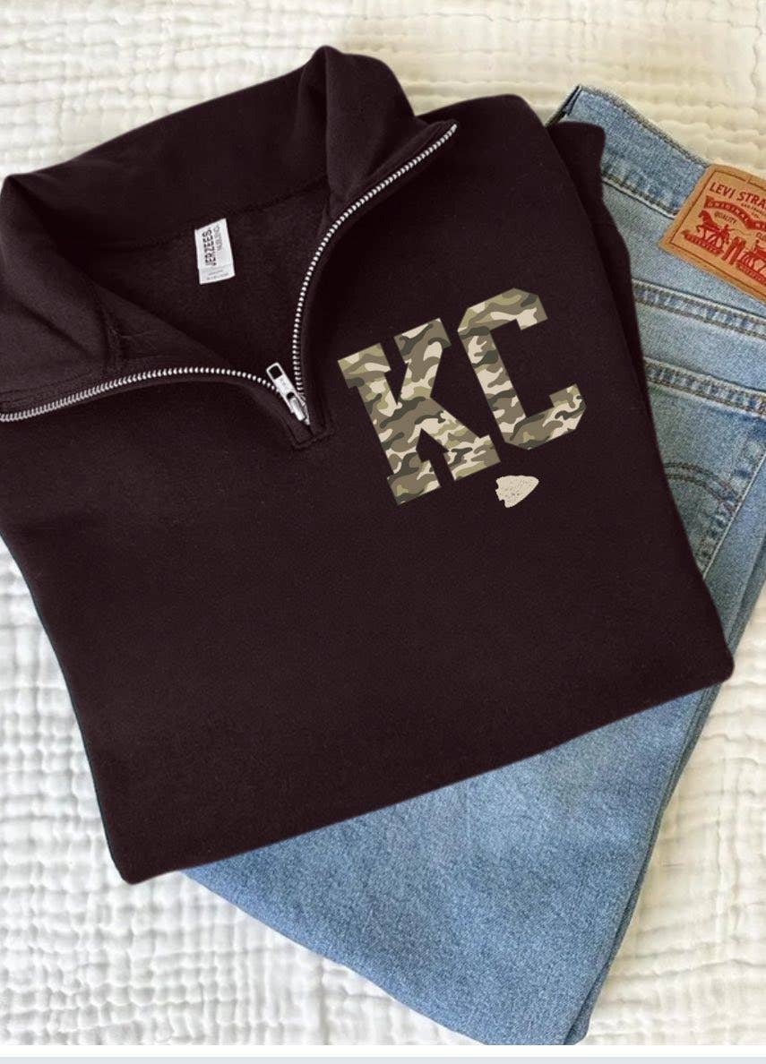 Country Charm Wholesale - Wholesale Sweatshirt - Women's - Camo KC | Quarter Zip1