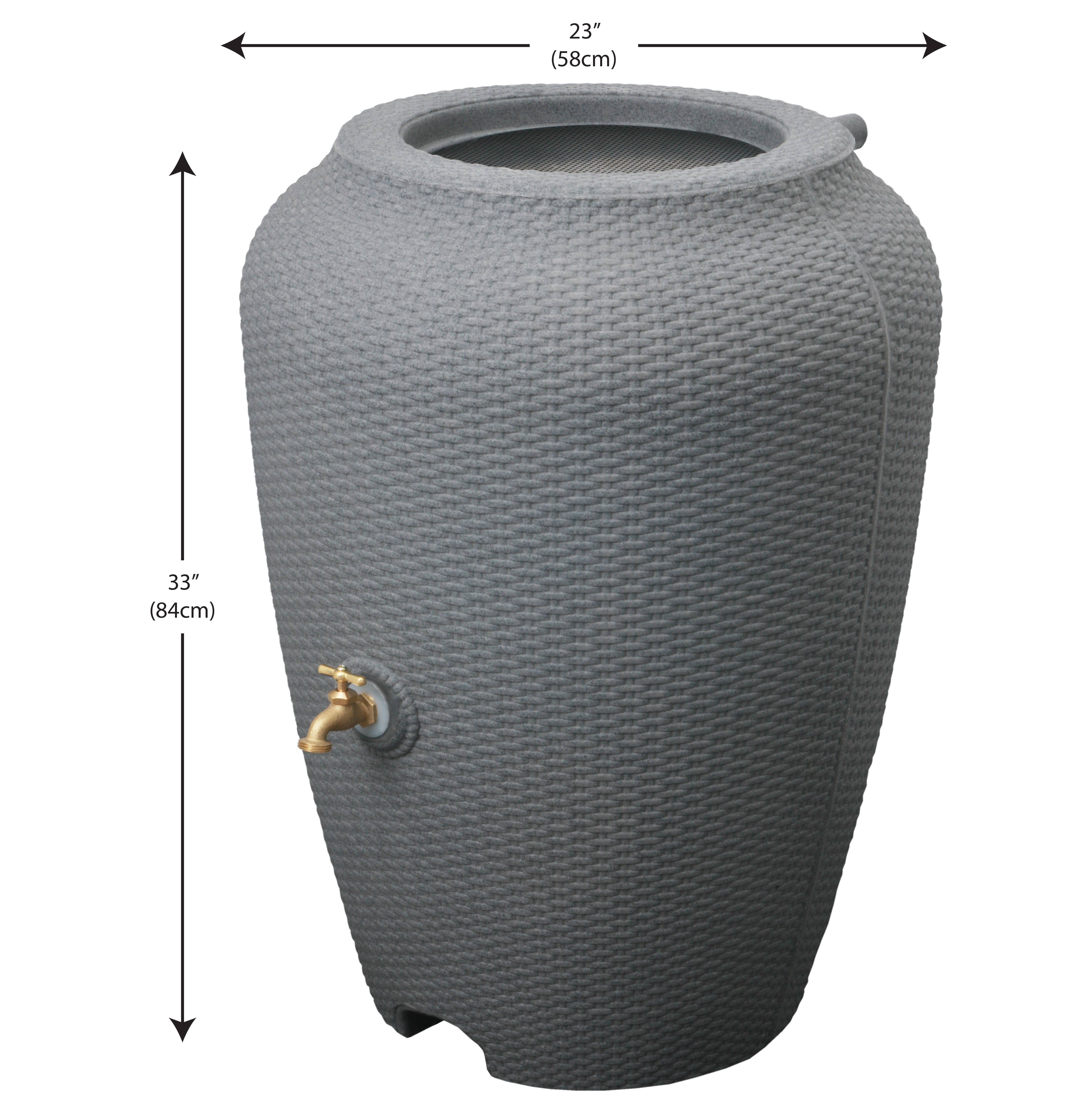 Algreen - Vente Outil de jardinage - Tonneau de pluie en osier 50G20