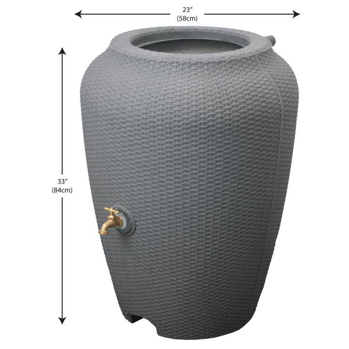 Algreen - Vente Outil de jardinage - Tonneau de pluie en osier 50G20