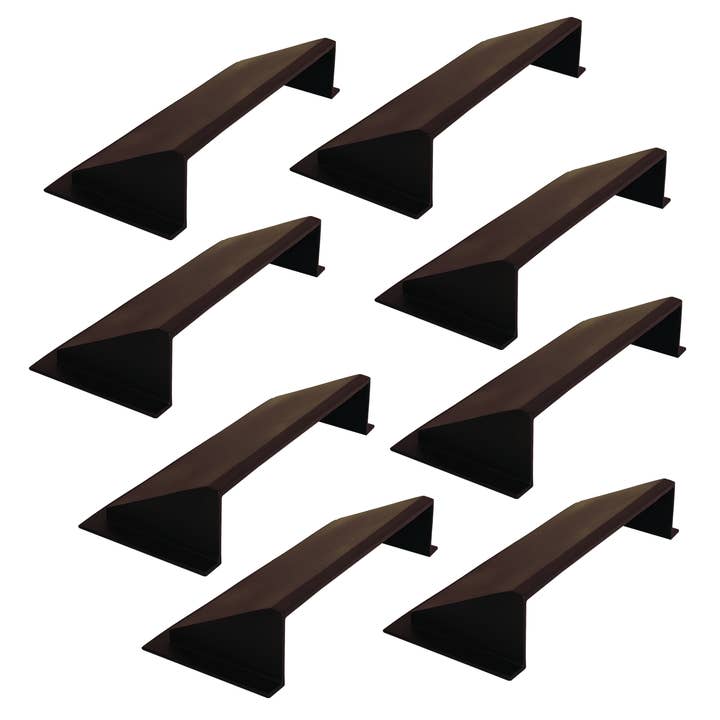 PAKKE med 8 solide metaldeflektorer 4"x10" for engroshandel hos Registers and Hardware Hub Inc.