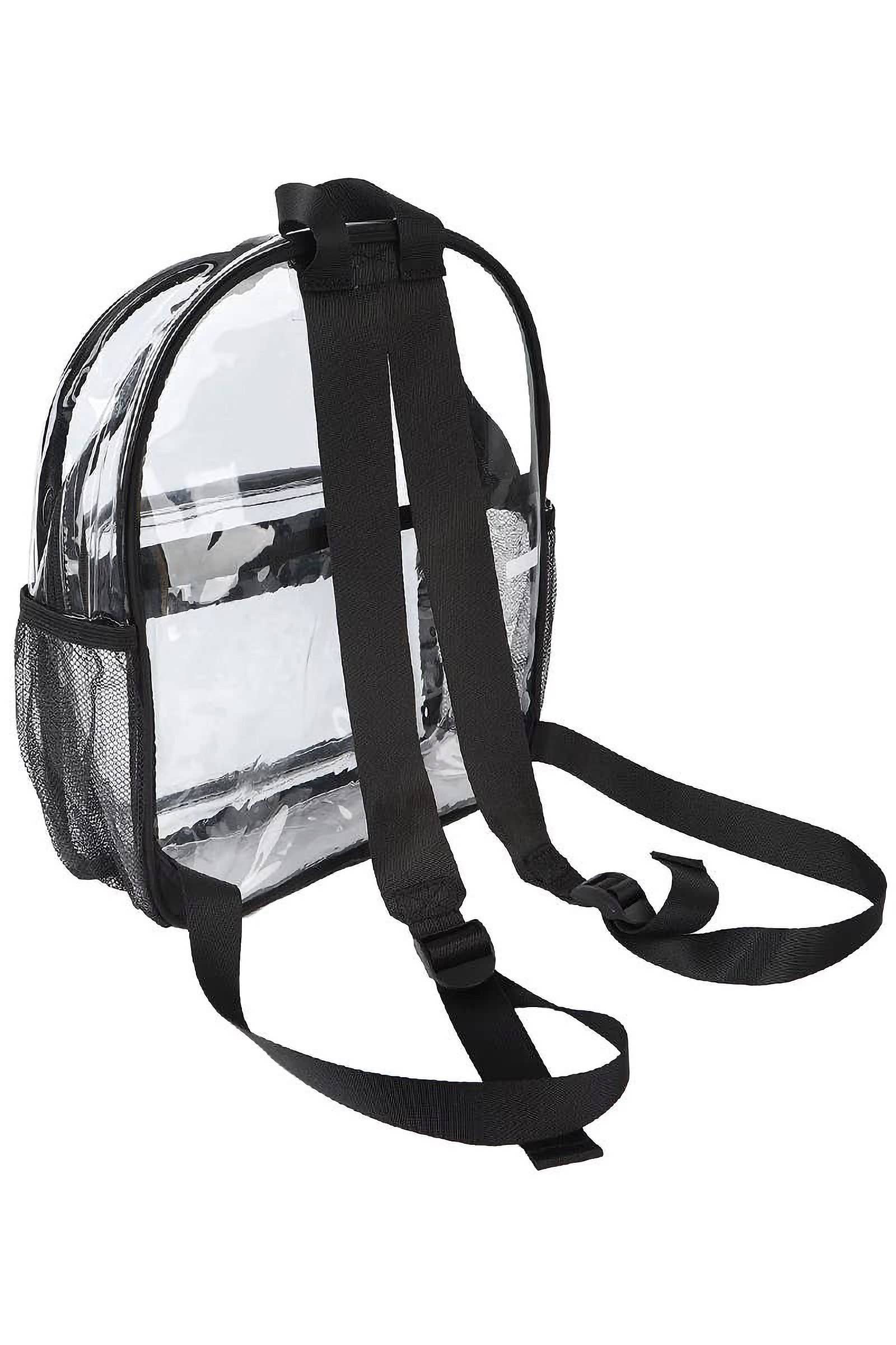 AS SHOWN Clear Transparent Black Trim PVC Backpack for wholesale on Faire5
