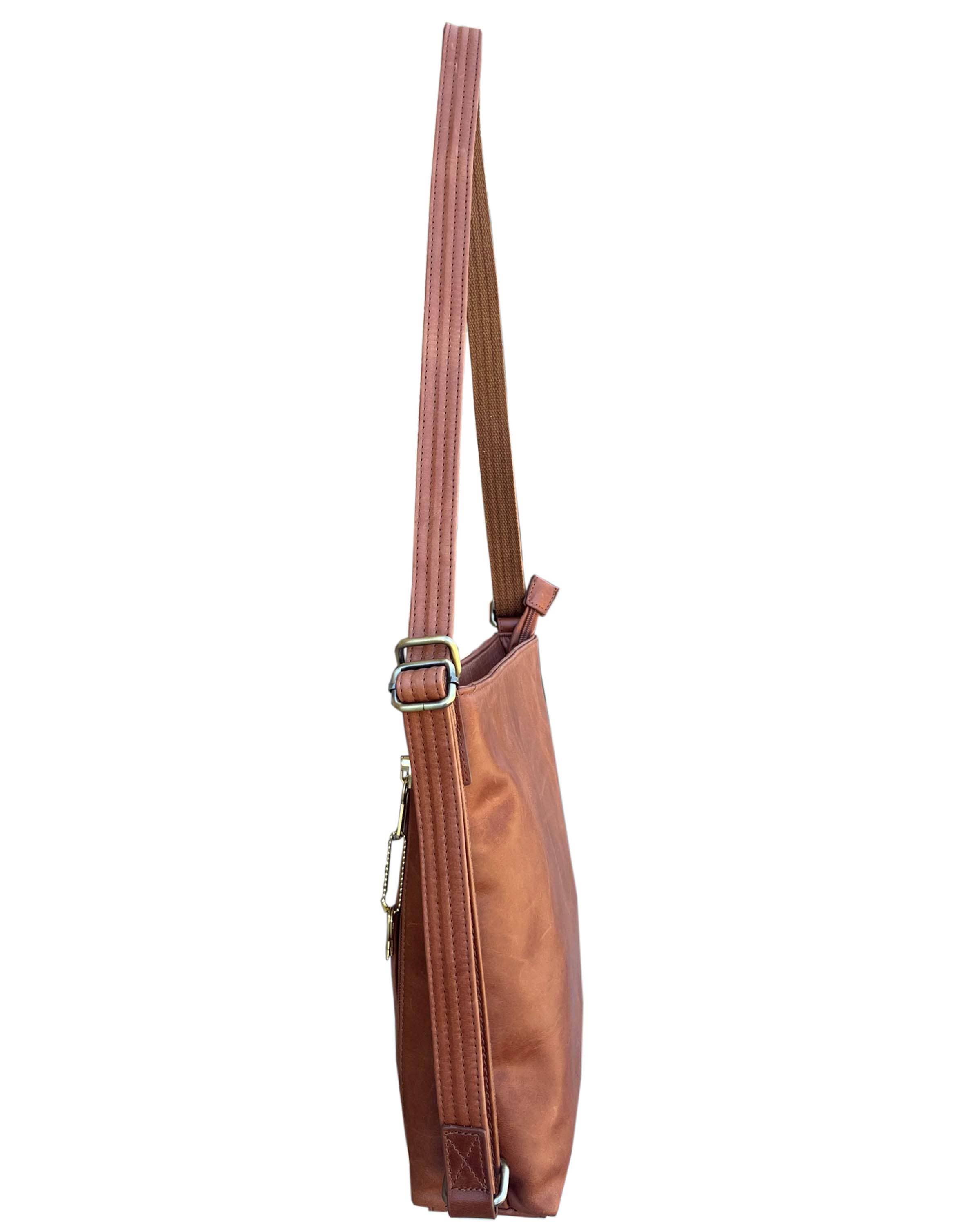 Roma Leathers, Inc. - Wholesale Crossbody Bag - Women's - Waxed oil cowhide leather crossbody backpack 9