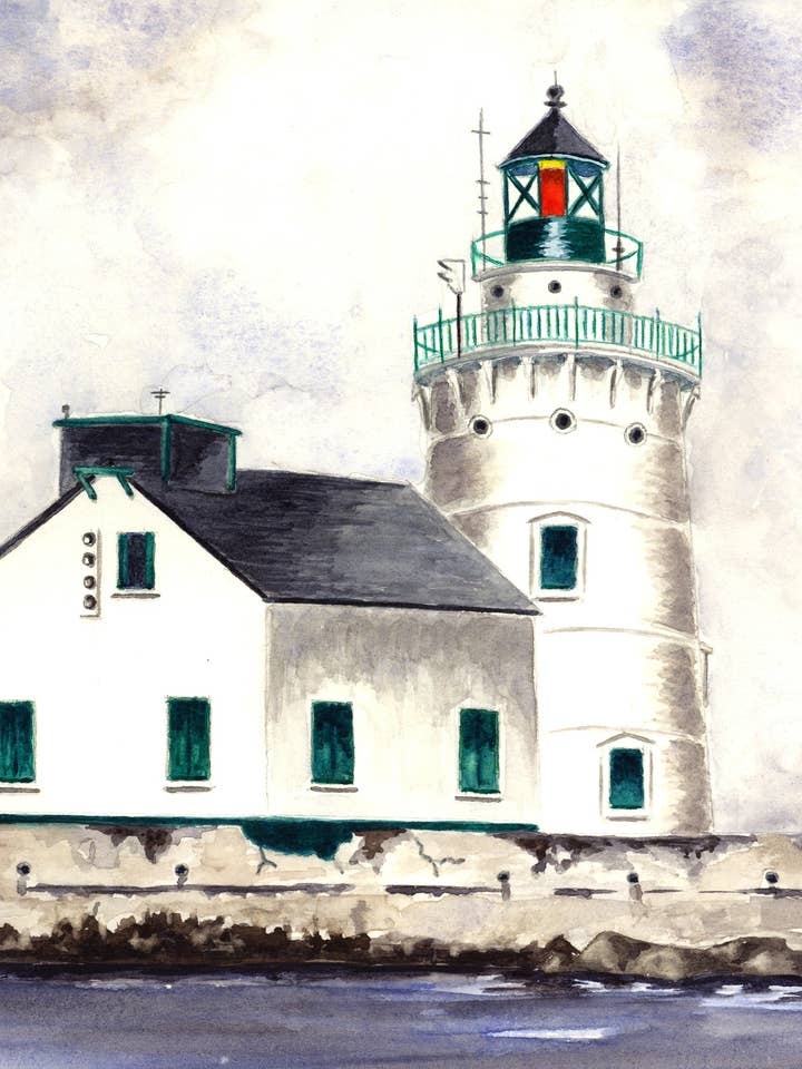 Faro de West Pierhead (Ohio) Imprimir para venta al por mayor de Michael Vigliotti