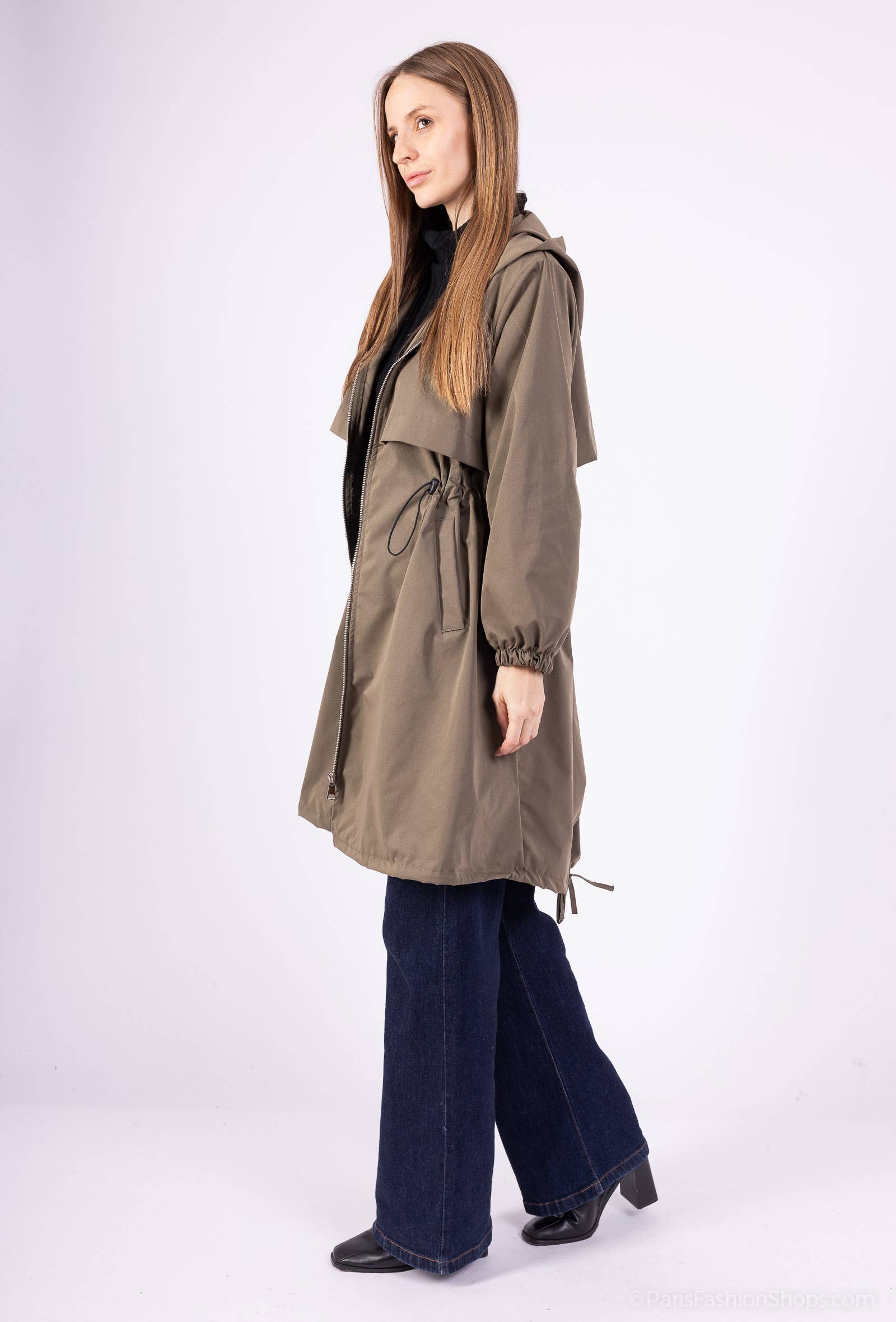 Pépouz' Paris - Wholesale Parka - Women's - Long hooded parka with adjustable drawstrings3