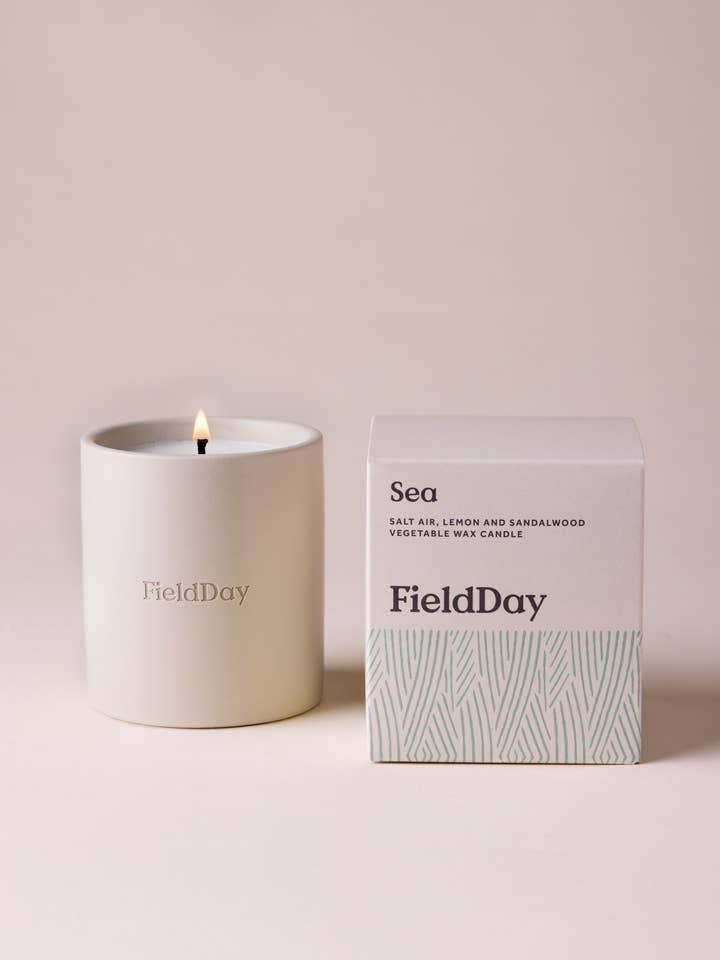 Sea Classic Vegetable Wax Stoneware Candle for wholesale by FieldDay Ireland