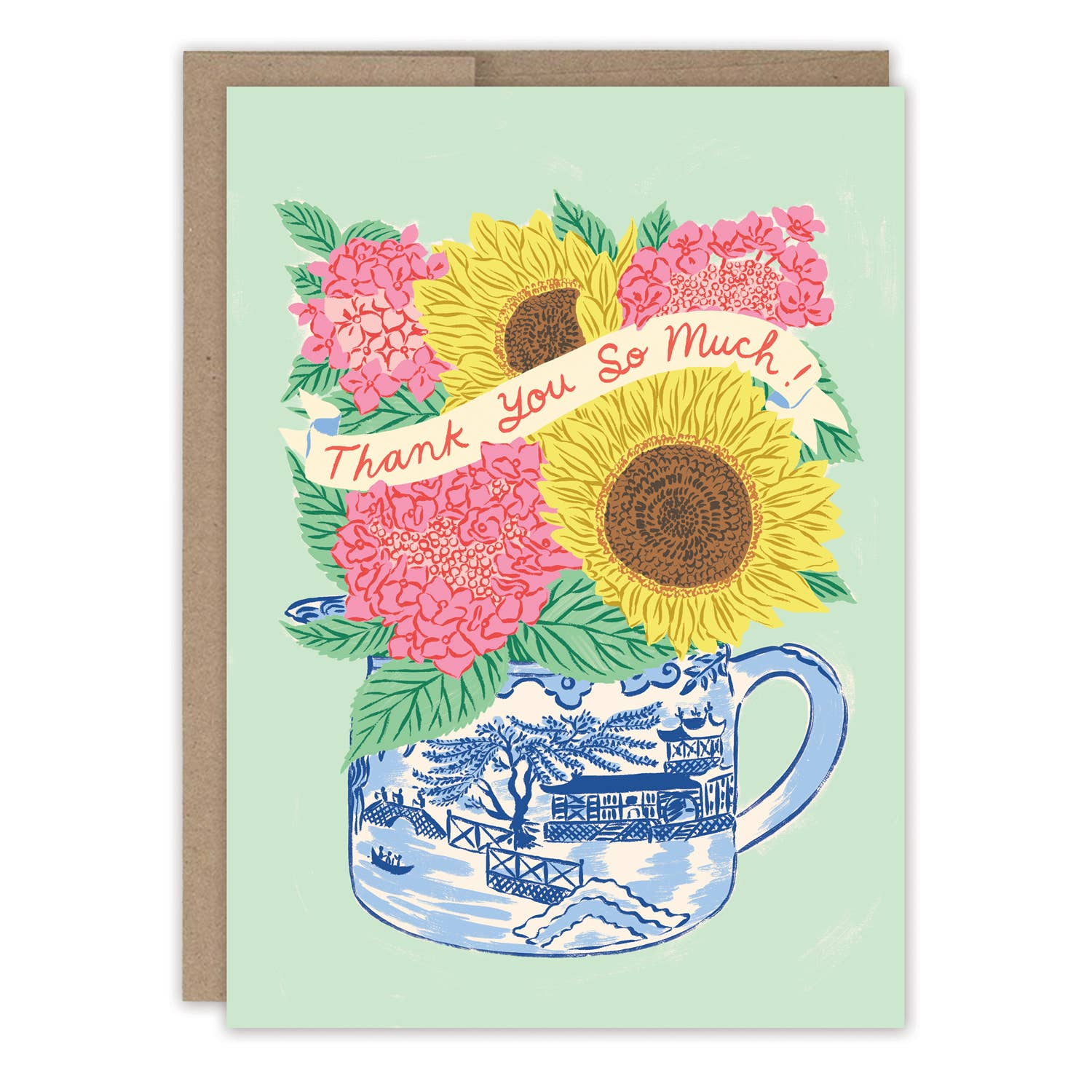 Biely & Shoaf - Wholesale Thank You Card - Bright Florals Vase Thank You Card0