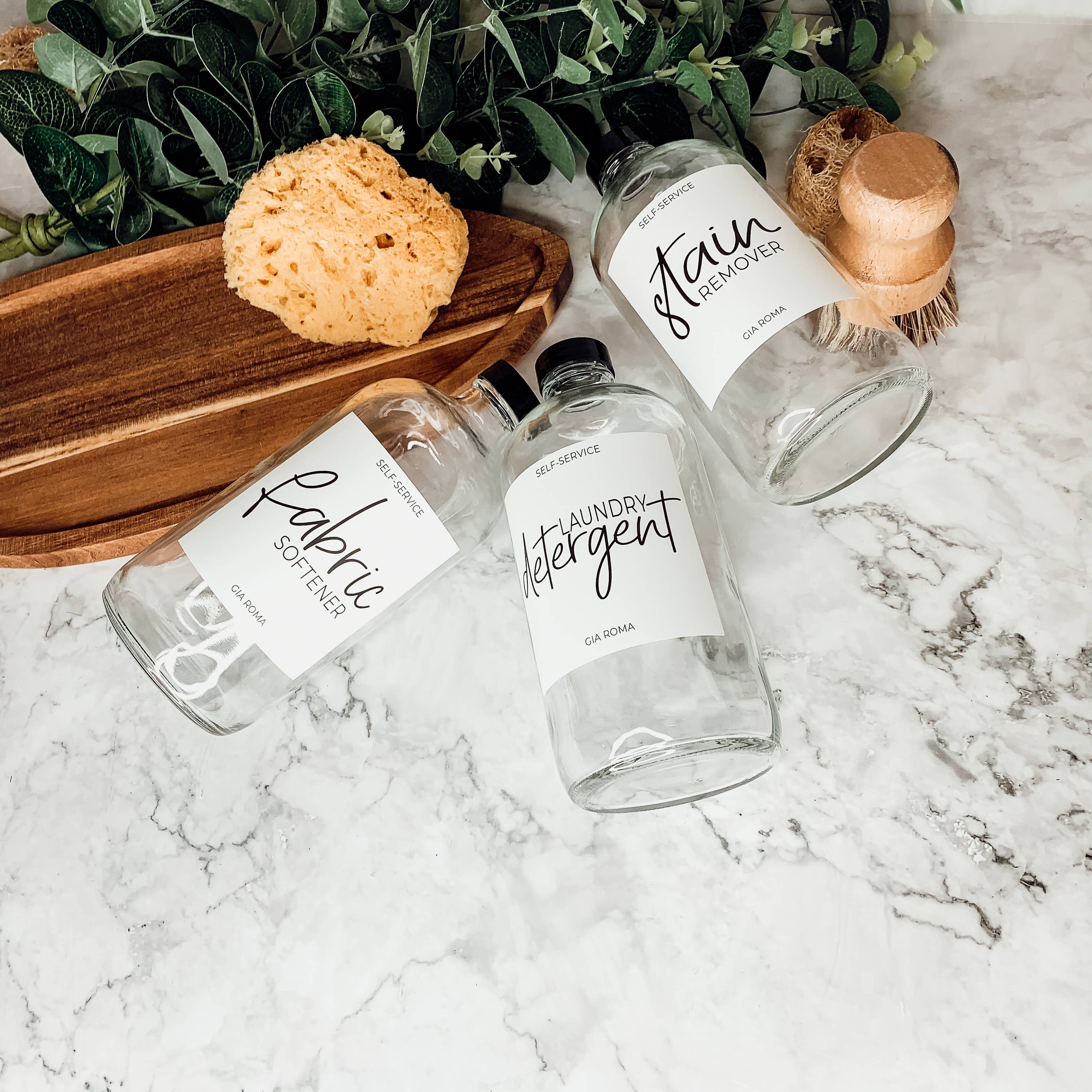 Gia Roma - Venta al por mayor Dispensadores de jabón - Dispensadores de lavadero - Botellas de jabón transparente de vidrio de 16 onzas13