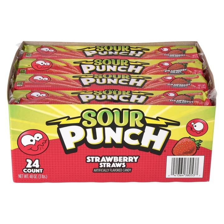 La Luna Bella - Toys - Wholesale Hard Candy - Sour Punch Strawberry Straws 24ct- LLB Toys5