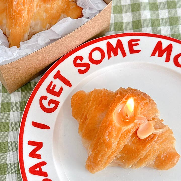 Croissant Soy Candle with a Gift Box | Bread Candle | Bakery for wholesale by The Cutest Hits