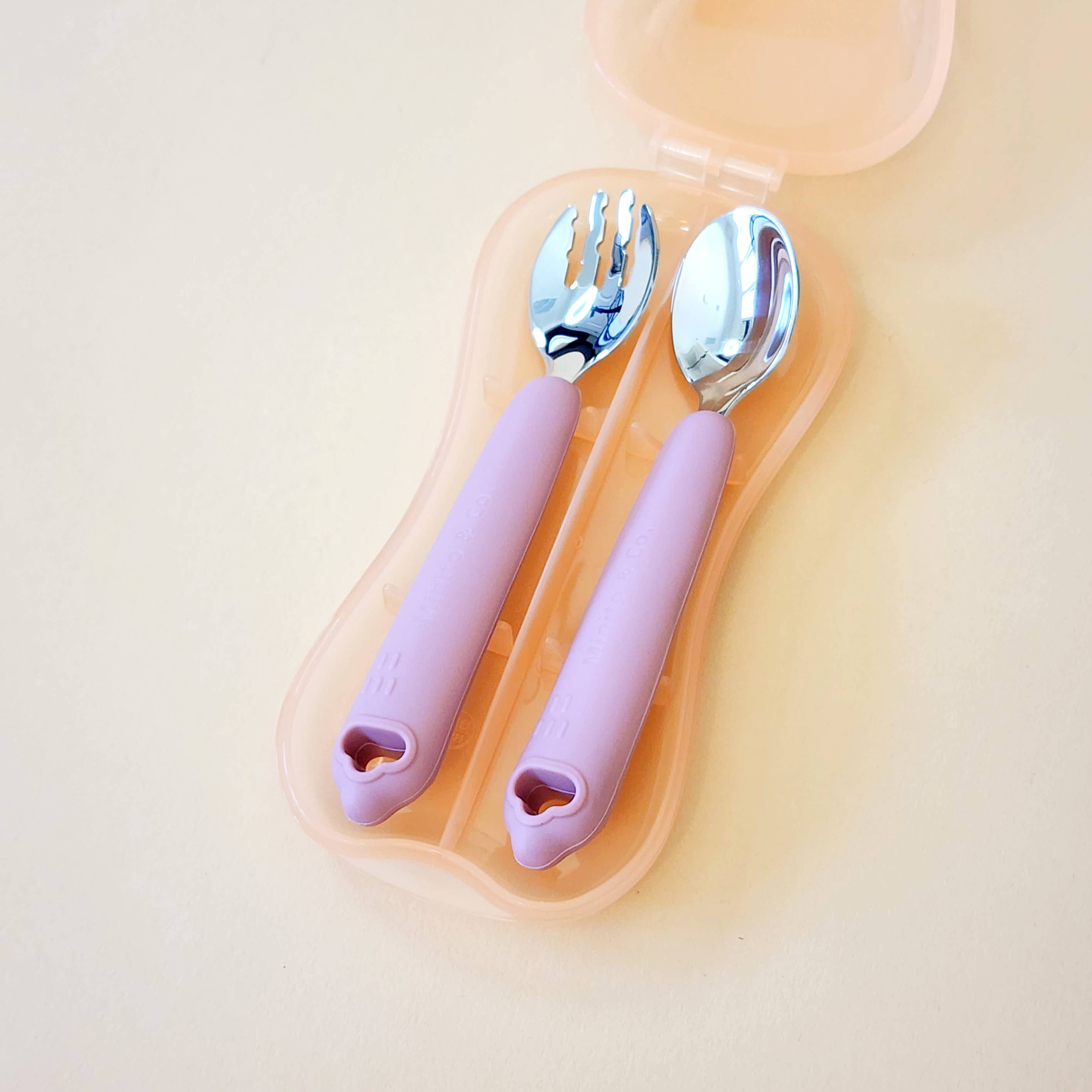 Minito & Co. – wholesale Flatware set – Kids & Baby – Silicone & Stainless Steel kids Utensils with Case11