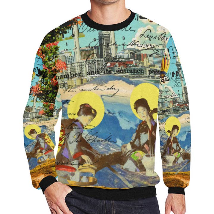 THE CONCERT II Men's Oversized Fleece Sweatshirt for wholesale by Bønes and Balløøns